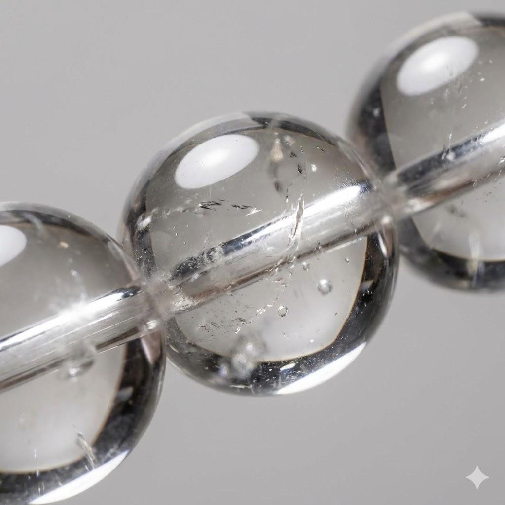 Natural Clear Quartz Bracelet, alternate view