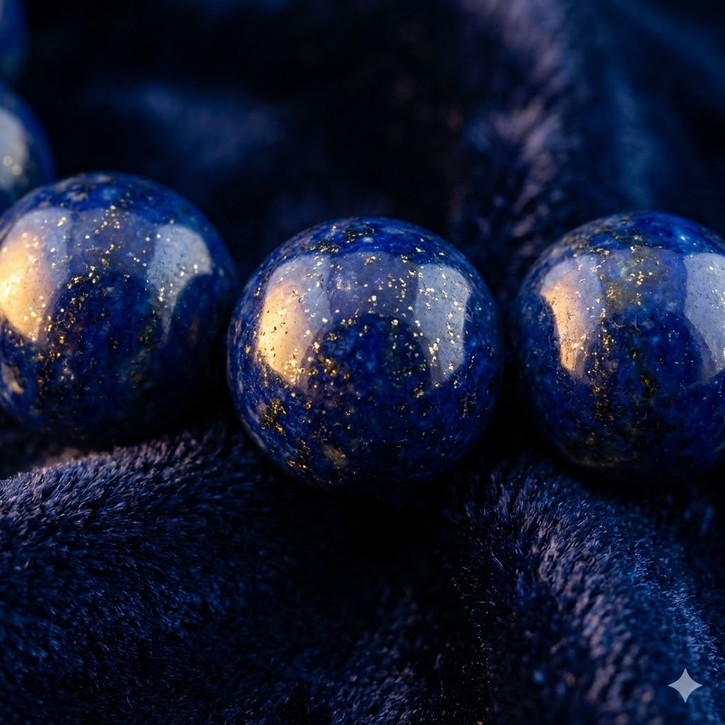Natural Lapis Lazuli Bracelet, alternate view