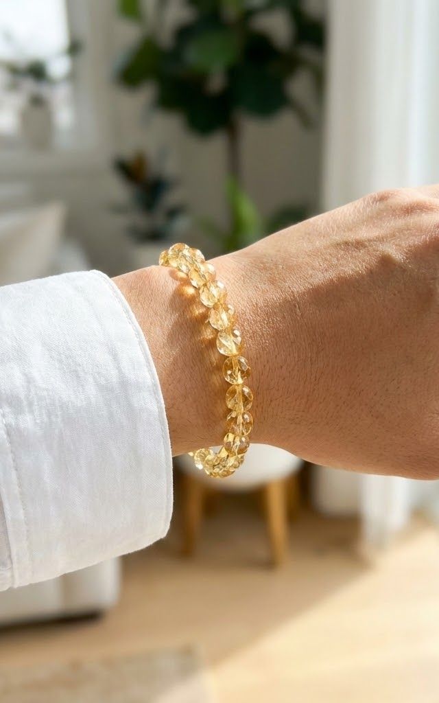 Natural Citrine Bracelet - styled view
